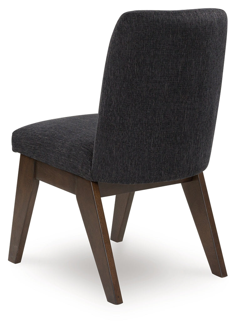 Dilenno Dark Brown Chenille Dining Chair