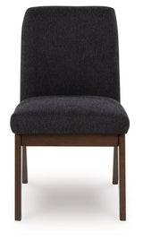 Dilenno Dark Brown Chenille Dining Chair