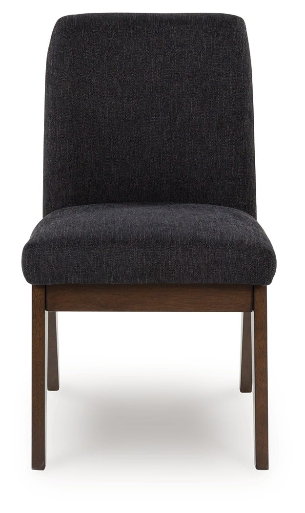 Dilenno Dark Brown Chenille Dining Chair