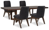 Dilenno Dark Brown Dining Set view 3