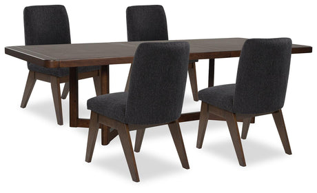 Dilenno Dark Brown Dining Set view 3