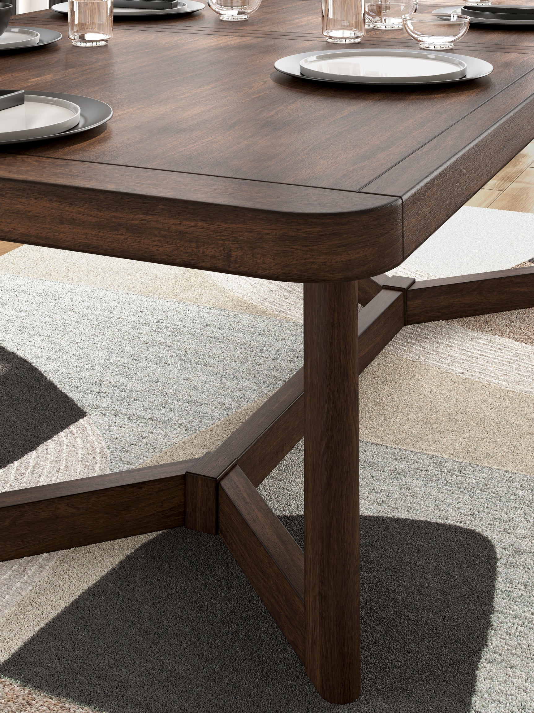 Dilenno Dark Brown Dining Extension Table