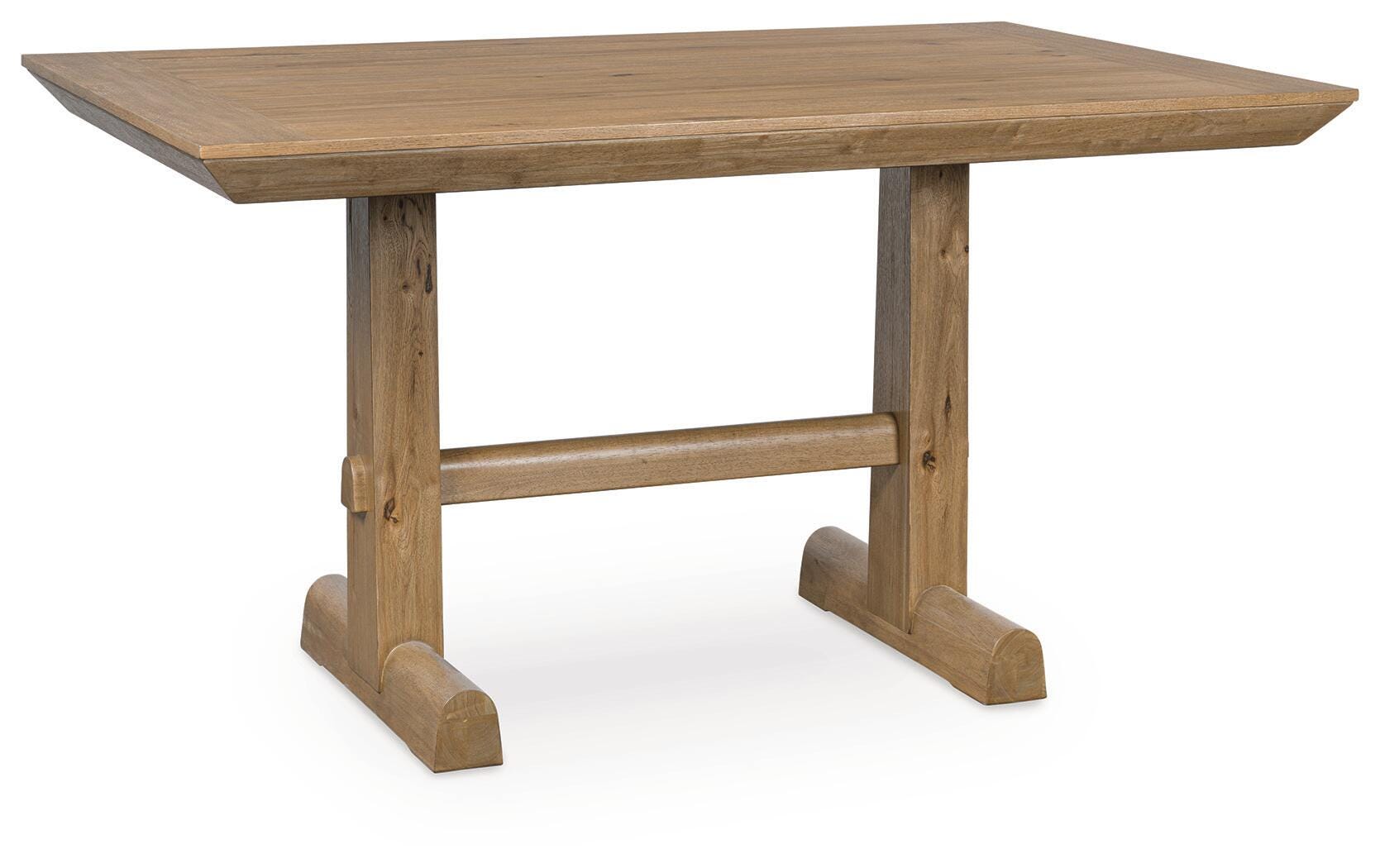 Ridgester Light Brown Counter Height Dining Table angled view