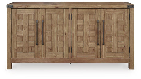 Ridgester Light Brown Dining Server view 3