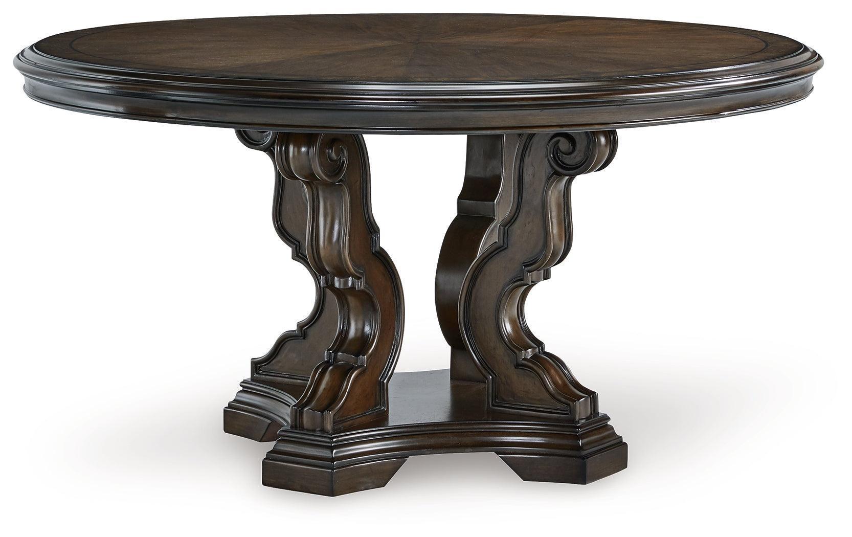 Maylee Dark Brown Dining Table