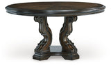 Maylee Dark Brown Dining Table