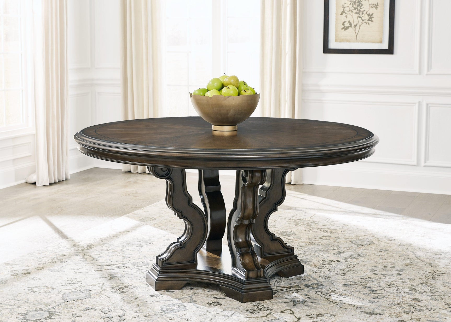 Maylee Dark Brown Dining Table
