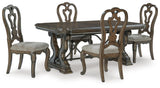 Maylee Dark Brown Dining Set view 3
