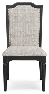 Welltern Cream/black Dining Chair D971-01