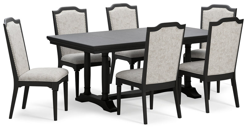 Welltern Black Rectangular Dining Room Set