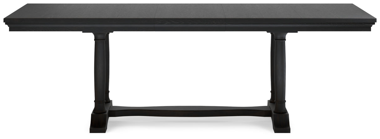 Welltern Black Dining Extension Table