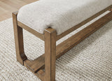 Cabalynn Oatmeal/light Brown 63" Dining Bench [ETA: 02/29] - Ella Furniture