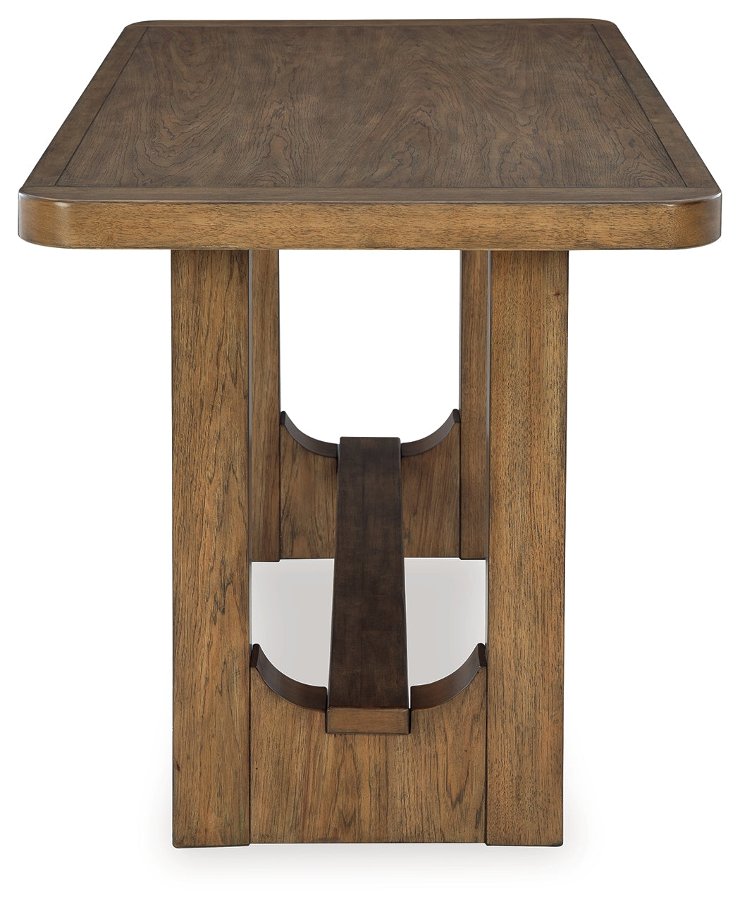 Cabalynn Light Brown Counter Height Dining Table and 4 Barstools with Storage