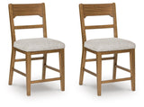 Cabalynn Oatmeal/Light Brown Counter Height Barstool
