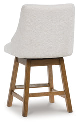 Cabalynn Oatmeal/Light Brown Counter Height Barstool