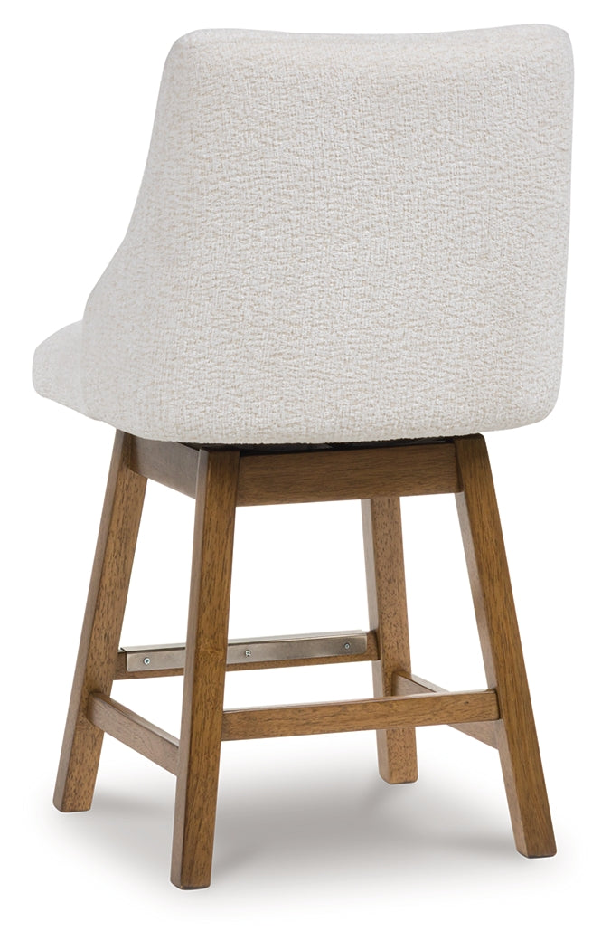 Cabalynn Oatmeal/Light Brown Counter Height Barstool