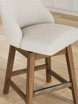 Cabalynn Oatmeal/Light Brown Counter Height Barstool