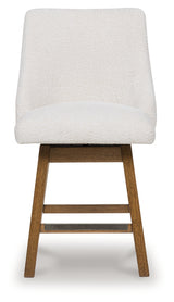 Cabalynn Oatmeal/Light Brown Counter Height Barstool