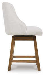 Cabalynn Oatmeal/Light Brown Counter Height Barstool