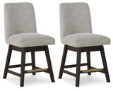 Burkhaus Beige/Dark Brown Counter Height Barstool