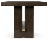 Burkhaus Dark Brown Counter Height Dining Table and 4 Barstools with Storage