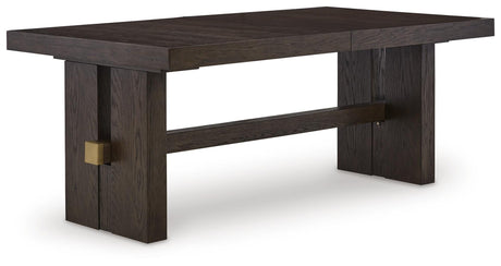 Burkhaus Dark Brown Dining Set angled view