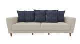 Dolce Cream/blue 3-Seater Sofa Bed - Ella Furniture