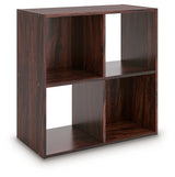 Glosmount Cherry/Light Brown Four Cube Organizer