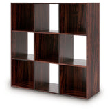 Glosmount Cherry/Light Brown Nine Cube Organizer