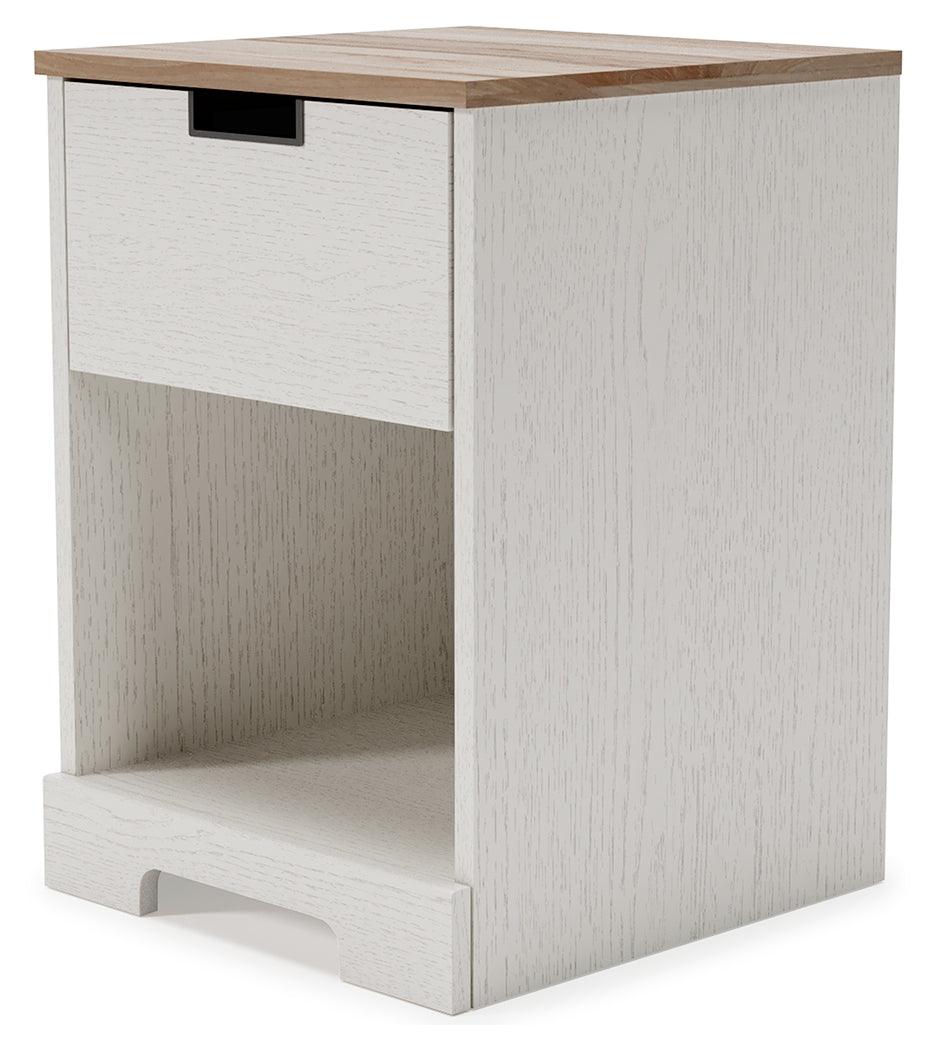 Vaibryn Two-tone Nightstand - Ella Furniture