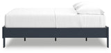 Simmenfort Navy Blue Full Platform Bed