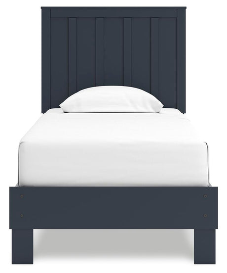 Simmenfort Navy Blue Twin Platform Bed view 8