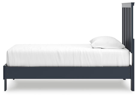 Simmenfort Navy Blue Twin Platform Bed view 4