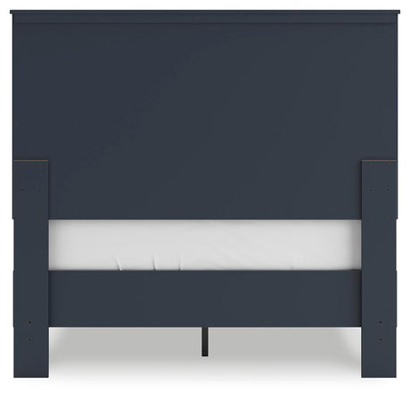 Simmenfort Navy Blue Full Platform Bed view 8