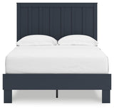 Simmenfort Navy Blue Full Platform Bed