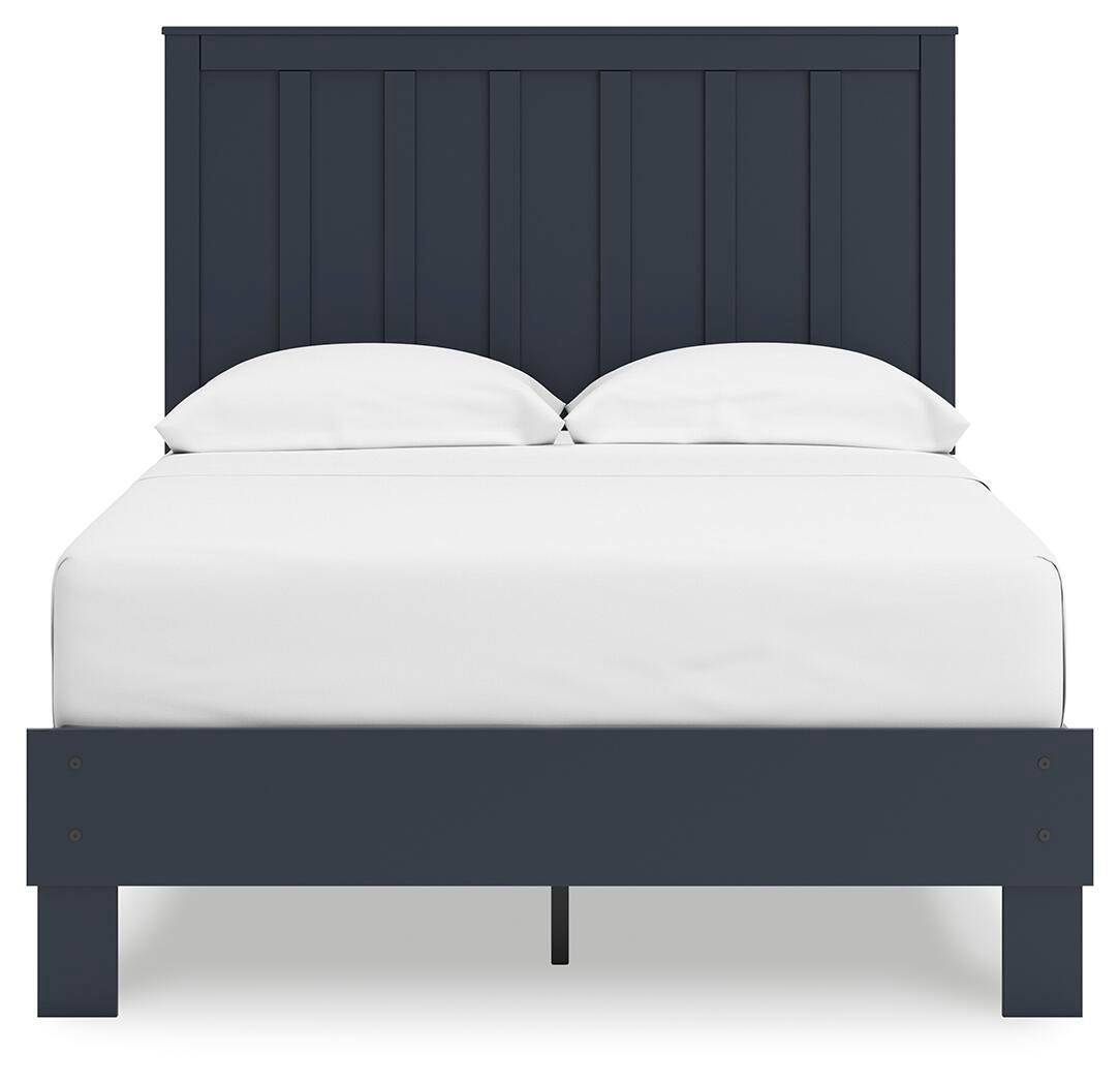 Simmenfort Navy Blue Full Platform Bed view 7