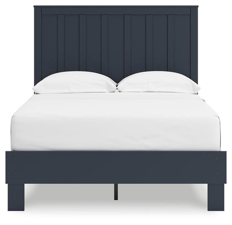 Simmenfort Navy Blue Full Platform Bed view 7