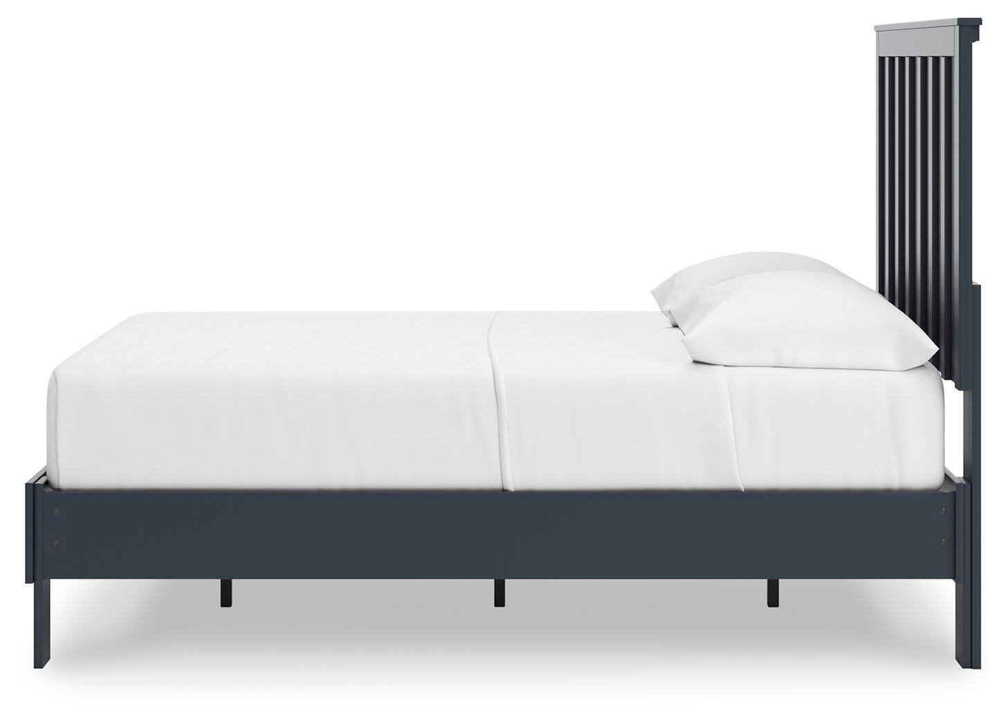 Simmenfort Navy Blue Full Platform Bed view 4