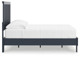 Simmenfort Navy Blue Full Platform Bed