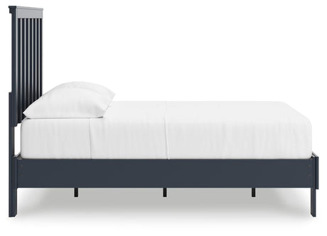 Simmenfort Navy Blue Full Platform Bed view 9