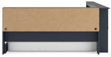 Simmenfort Navy Blue Full Bookcase Storage Bed