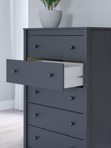 Simmenfort Navy Blue Chest of Drawers