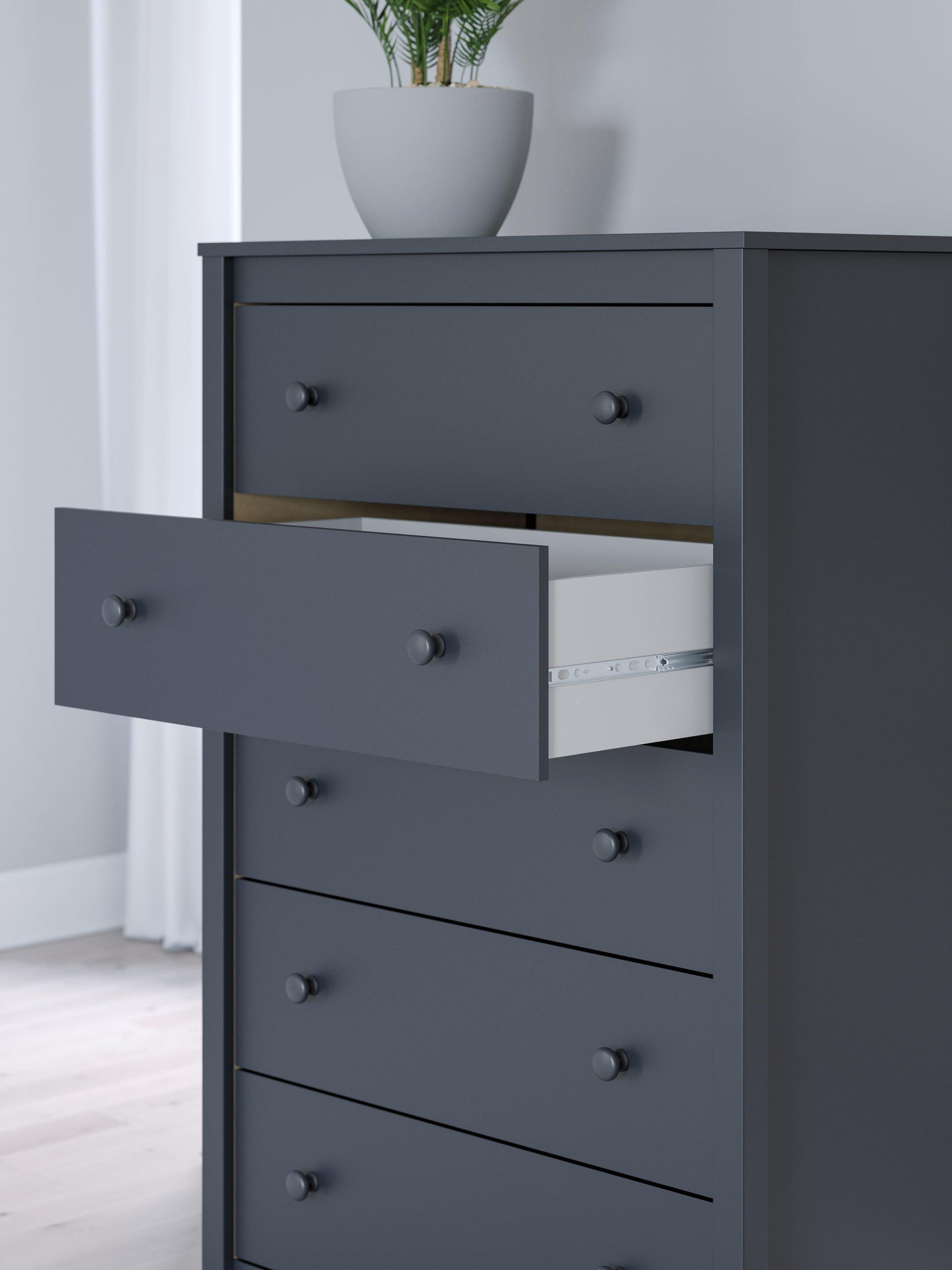 Simmenfort Navy Blue Chest of Drawers