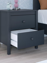 Simmenfort Navy Blue Nightstand
