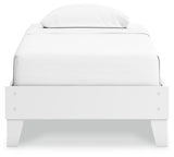 Hallityn White Twin Platform Bed