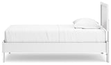 Hallityn White Twin Panel Platform Bed
