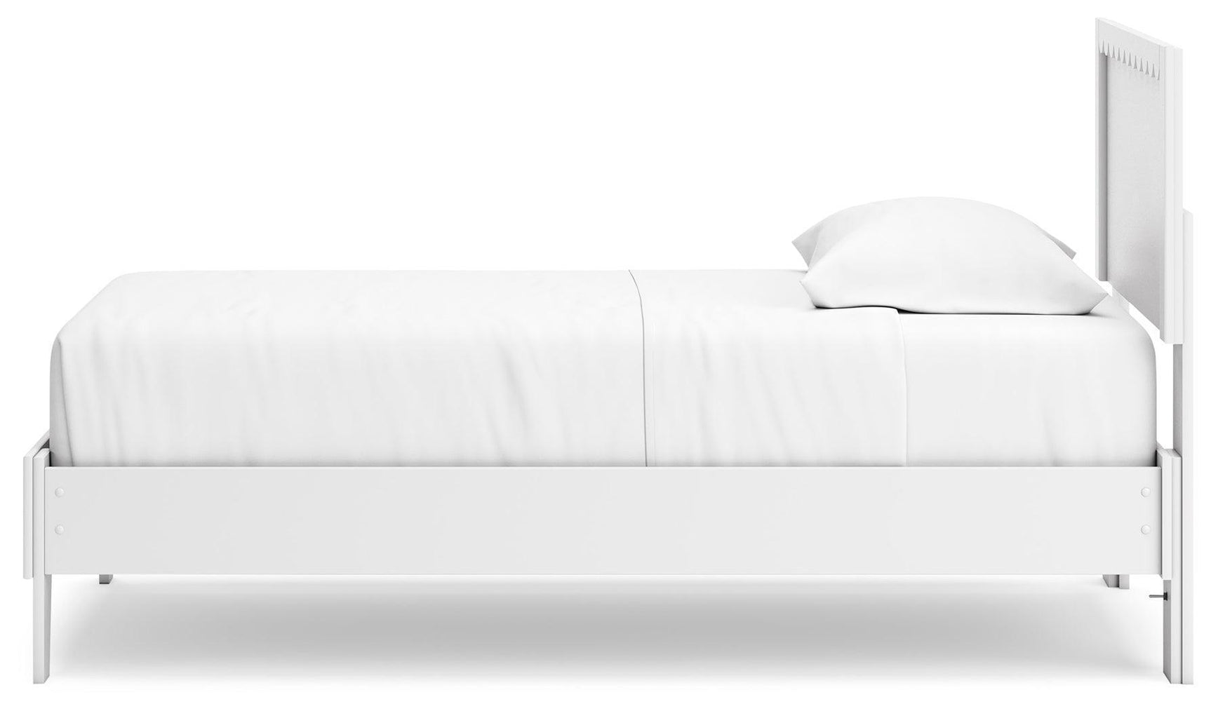 Hallityn White Twin Panel Platform Bed