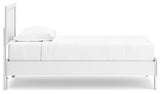 Hallityn White Twin Panel Platform Bed