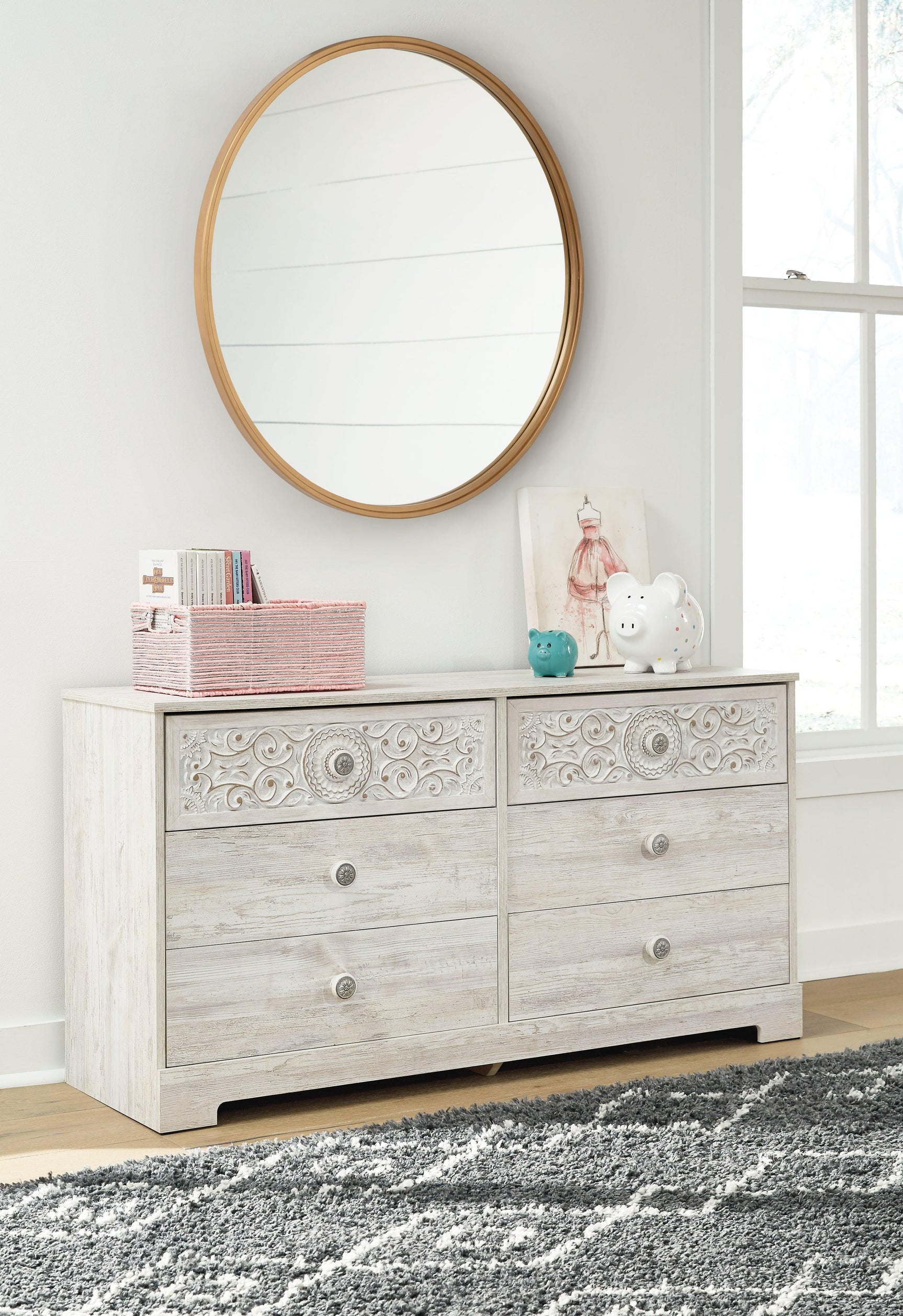 Paxberry Whitewash Dresser EB1811-231 - Ella Furniture