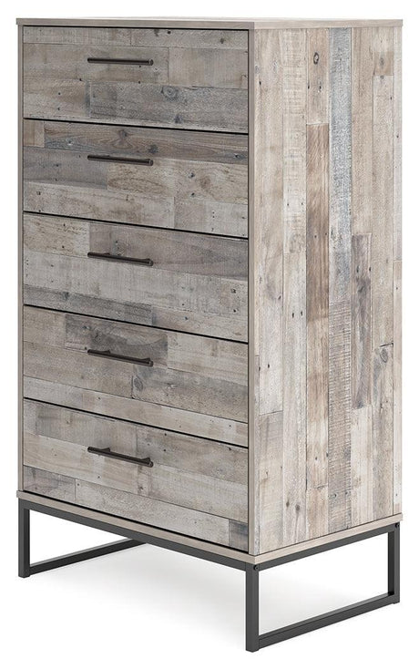 Neilsville Whitewash Chest Of Drawers - Ella Furniture